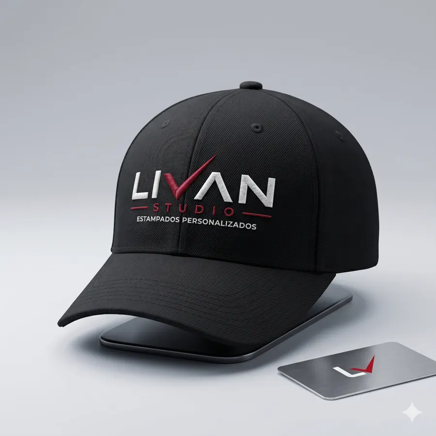 Gorra negra bordada LIVAN STUDIO