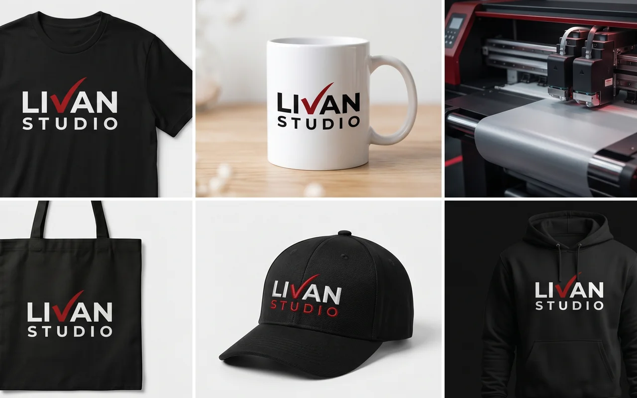 Selección visual de productos personalizados y maquinaria de producción